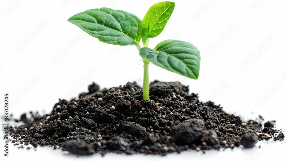 young plant growing from soil