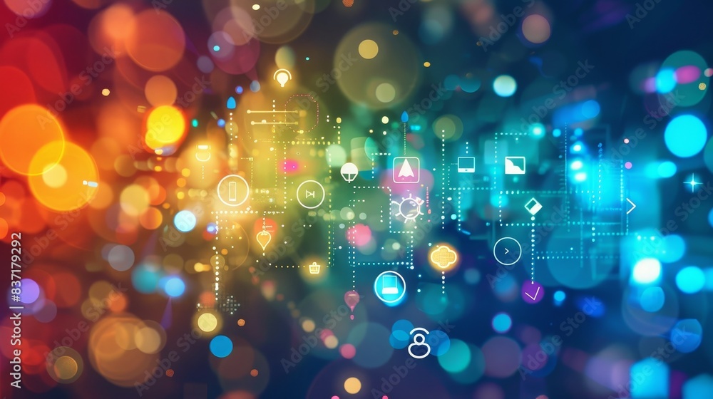 The interface is a canvas, where icons of connectivity tell the story of a world online. The interface is a canvas, where icons of connectivity tell the story of a world online.