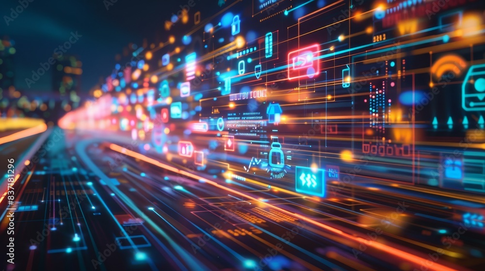 A fusion of light and data captures the dynamic essence of the ever-evolving cyber landscape. A fusion of light and data captures the dynamic essence of the ever-evolving cyber landscape.
