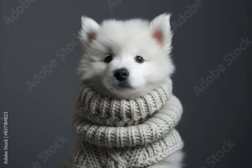 A white pomeranian puppy photo