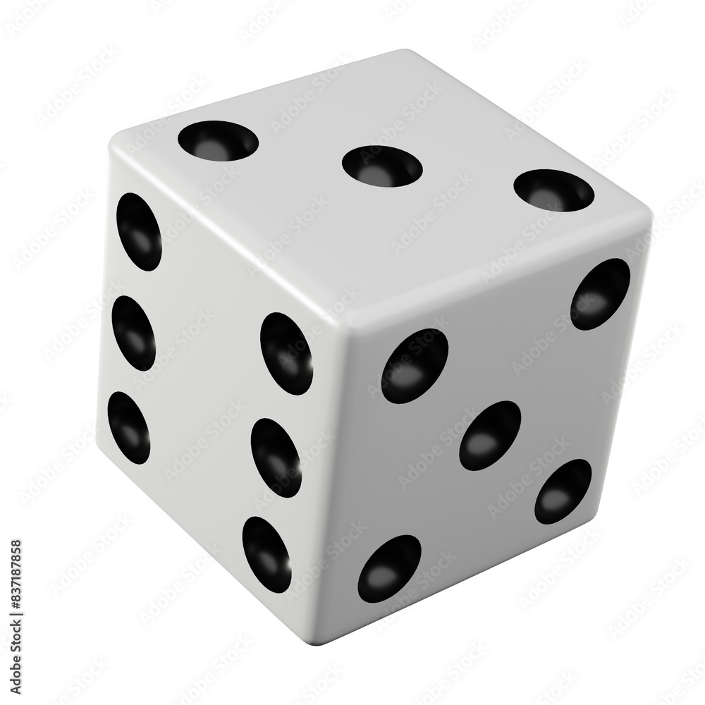 Classic White Dice with Black Dots for Board Games and Casino Classic White Dice with Black Dots for Board Games and Casino