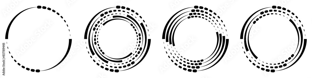 Abstract geometric design featuring a circle swirl shape with spiral lines. For posters, banners, logos, icons, presentations, and booklets. Vector illustration. Abstract geometric design featuring a circle swirl shape with spiral lines. For posters, banners, logos, icons, presentations, and booklets. Vector illustration.