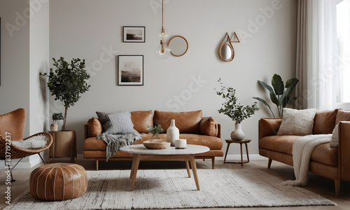 Warm and welcoming interior with tasteful decor, comfortable seating, and abundant natural light