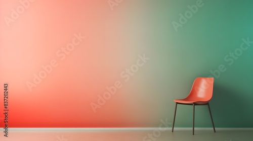 Gradient wallpaper transitioning from emerald green to light coral