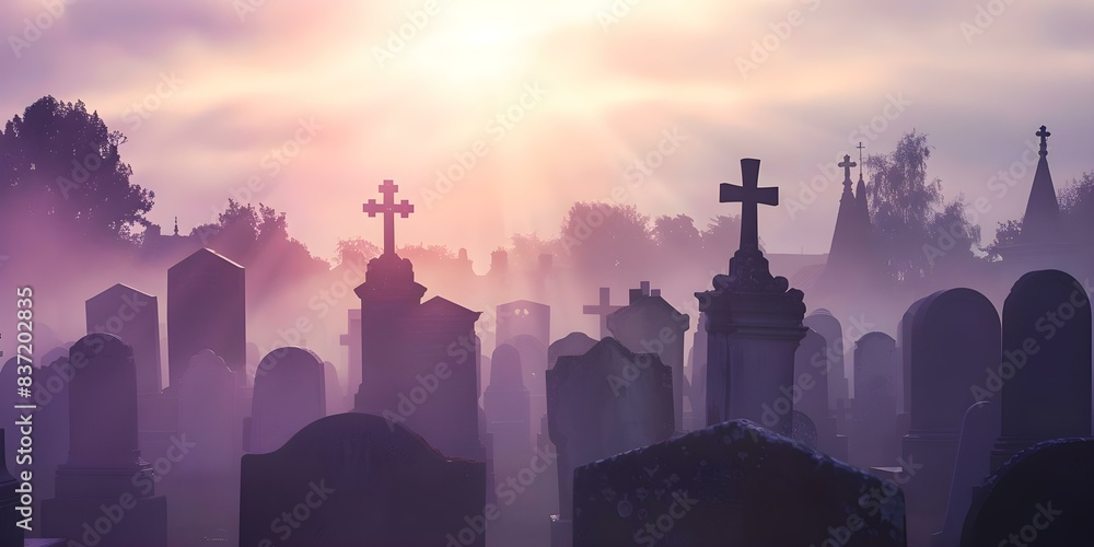 Haunted graveyard with paranormal activity legends myths and historical burial practices
