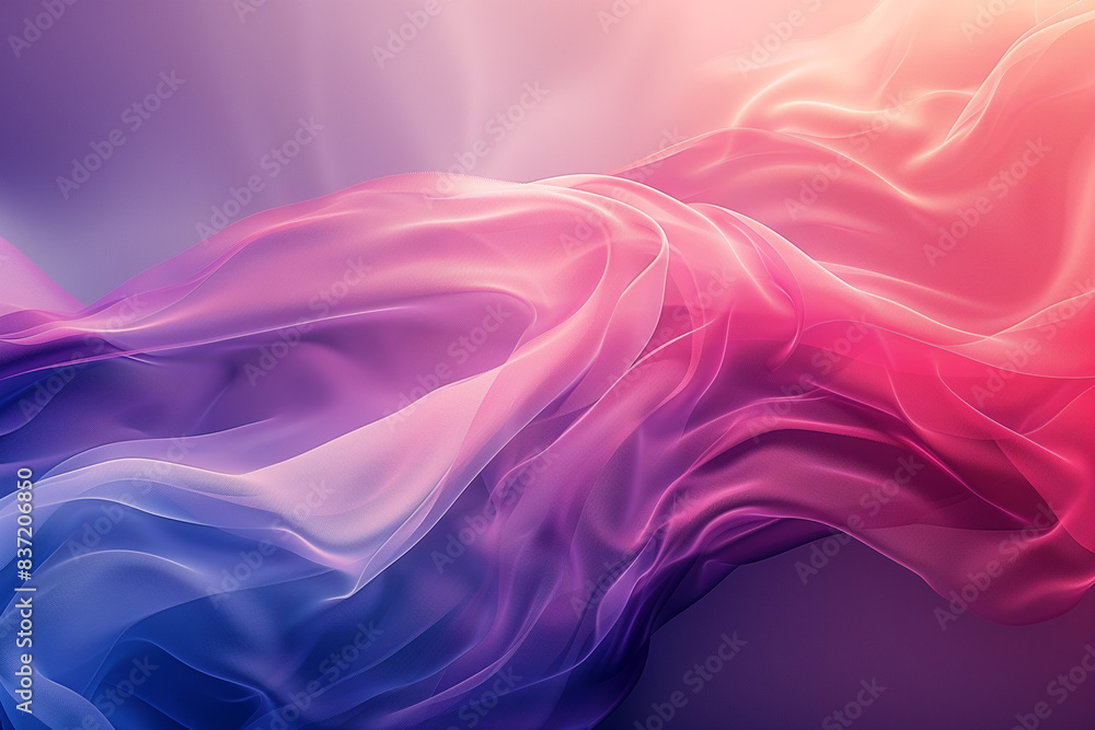 Obraz premium Colorful abstract painting. It has a smooth, fluid look, with no hard edges. The colors are vibrant and saturated, and they seem to blend into each other seamlessly.