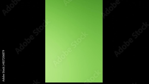 A Green Screen Banner unrolling on a transparent background. Chroma key, Marketing and advertisement. 3d animation. 4K
