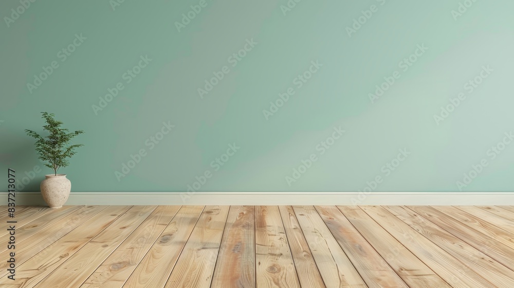 modern Scandinavian background with a light sage green wall and light birch plywood flooring for a sleek, natural aesthetic. modern Scandinavian background with a light sage green wall and light birch plywood flooring for a sleek, natural aesthetic.