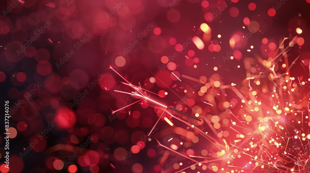 A vibrant background filled with shimmering red bokeh lights of various sizes, creating a festive and lively atmosphere on a rich red backdrop. A vibrant background filled with shimmering red bokeh lights of various sizes, creating a festive and lively atmosphere on a rich red backdrop.