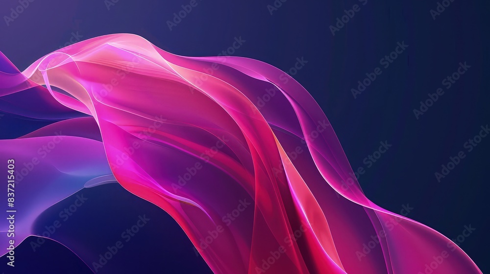 Naklejka premium An iOS home screen background with a dynamic pink and purple gradient, showcased against a rich navy blue background, providing a sophisticated contrast.