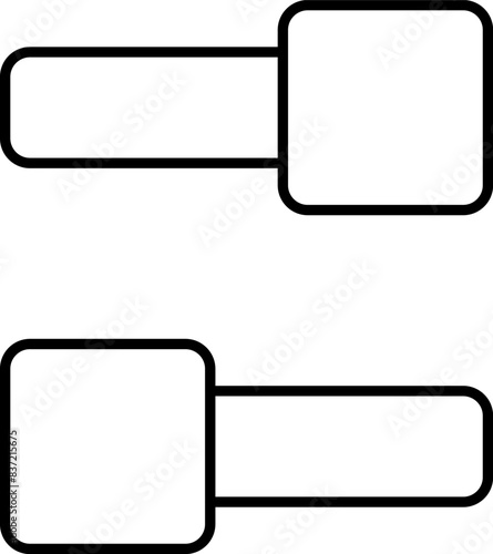 Set of toggle icons. Toggle switch line icon. Switch on and off slider. Switch Button Icon for Devices User Interface. Isolated Vector illustration.