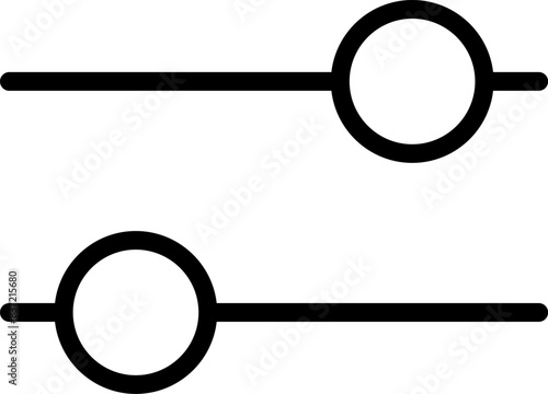 Set of toggle icons. Toggle switch line icon. Switch on and off slider. Switch Button Icon for Devices User Interface. Isolated Vector illustration.