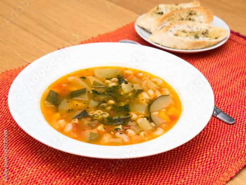 Soupe au pistou - french vegetable soup photo