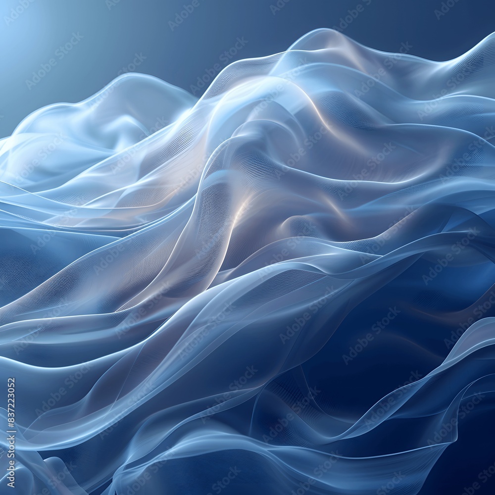 Obraz premium Ultra-minimalist icy blue background for healthcare designs.