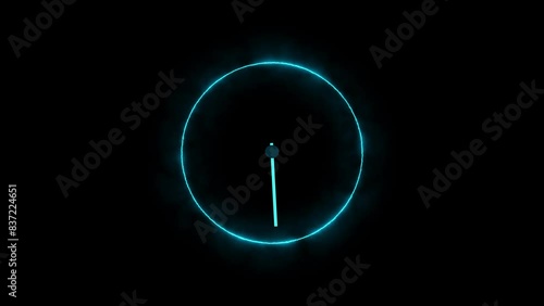 Abstract Futuristic Technology Background with Clock concept and Time Machine, Can rotate clock hands. Simple watch/clock photo