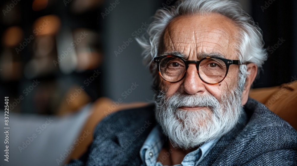 Serene Contemplation of an Elderly Gentleman Enjoying Leisure Time Serene Contemplation of an Elderly Gentleman Enjoying Leisure Time
