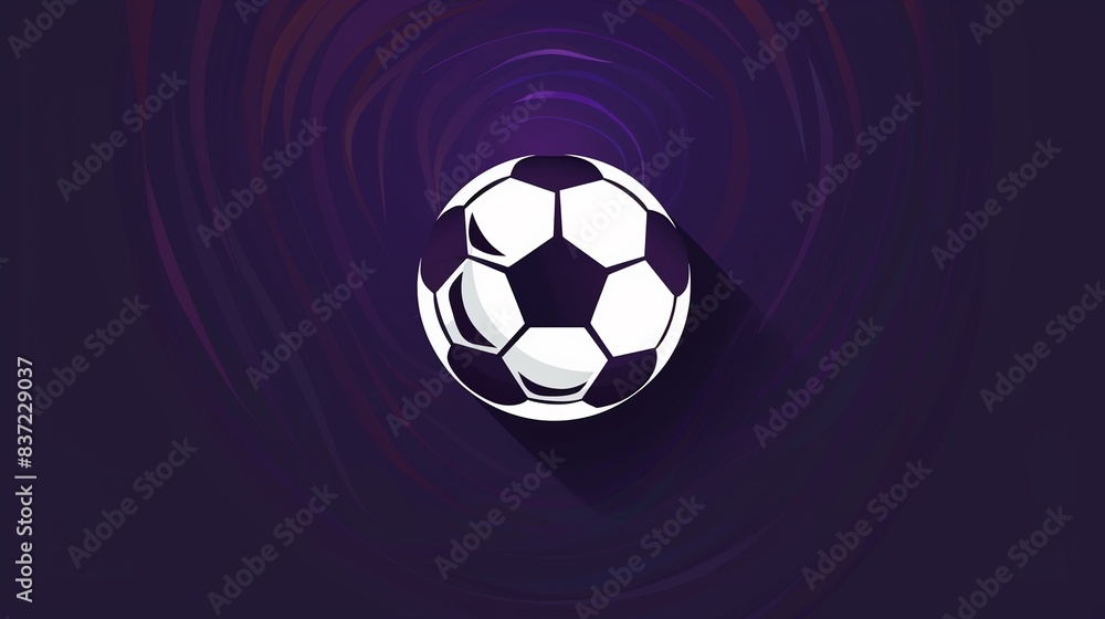 Fototapeta premium logo for football betting app, minimalism, vector, dark white and dark purple