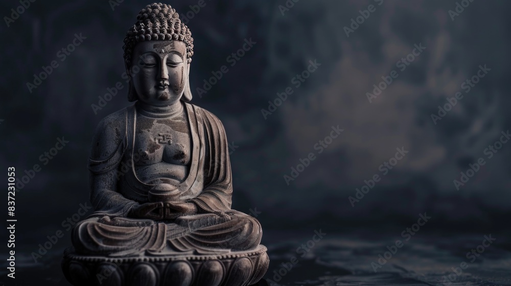 Buddha statue. buddha idol on dark background Buddha statue. buddha idol on dark background