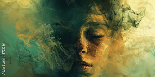 Stolen Identity: a person lost to addiction, their true self obscured by the fog of intoxication