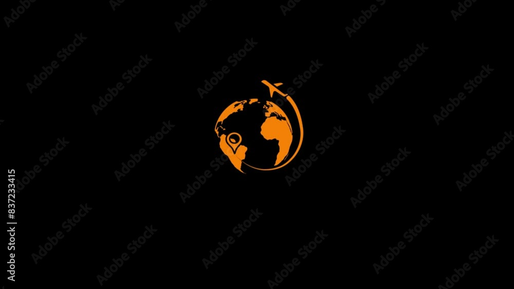 travel on the wold concept ,Animated circle earth and plane icon animation concept video travel on the wold concept travel on the wold concept ,Animated circle earth and plane icon animation concept video travel on the wold concept