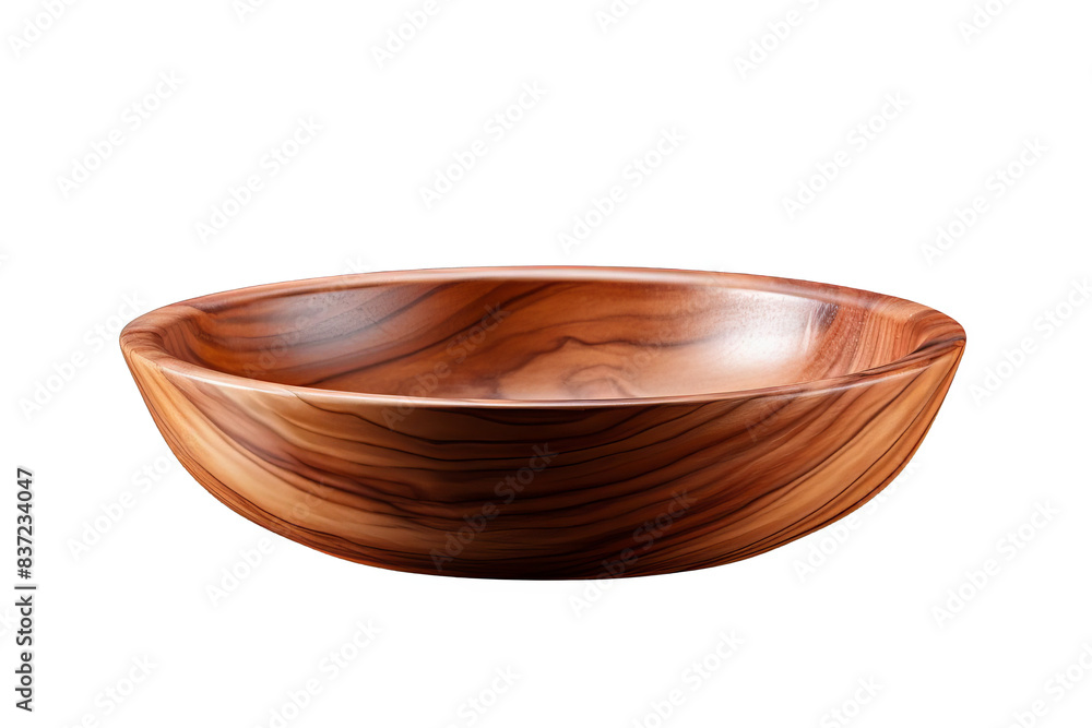 A close-up of a wooden bowl with beautiful grain patterns. The bowl is empty and ready to be filled with food. A close-up of a wooden bowl with beautiful grain patterns. The bowl is empty and ready to be filled with food.