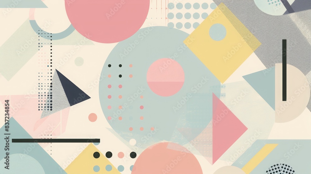 modern geometric pastels background, copy and text space, 16:9 modern geometric pastels background, copy and text space, 16:9