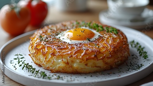 Swiss National Celebrations Collage on White Background with Rosti, Flag, and Edelweiss