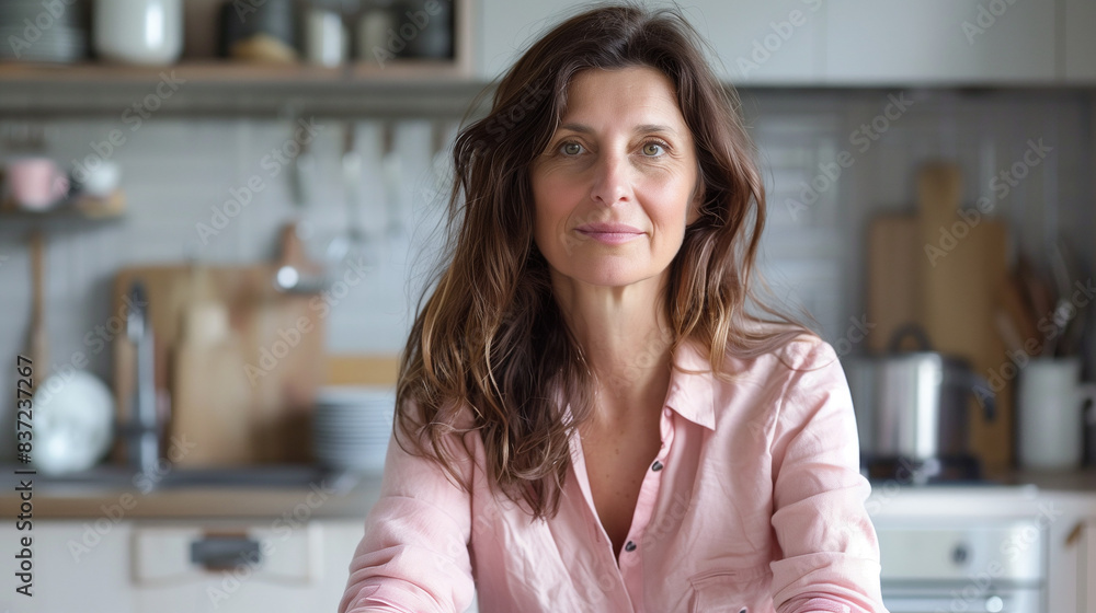 Woman in Kitchen Interior