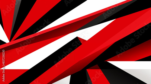 Wallpaper Mural Geometric Abstract Image Pattern Background, Bold Diagonal Stripes in Black, White, and Red, Texture, Wallpaper, Background, Cell Phone Cover and Screen, Smartphone, Computer, Laptop, 16:9 Format - PN Torontodigital.ca