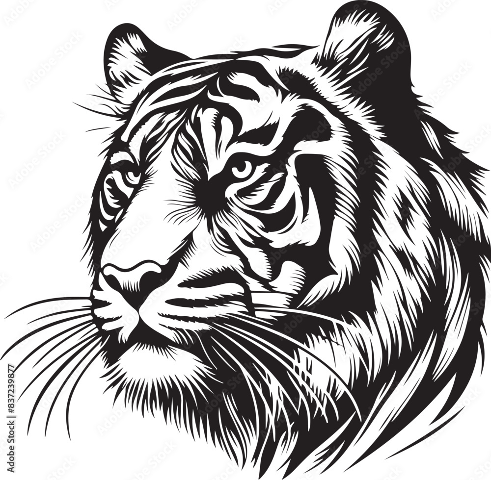Obraz premium tiger head silhouette