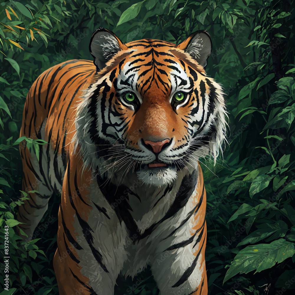Fototapeta premium tiger in the jungle
