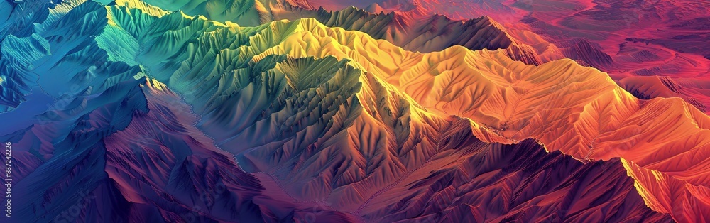 Radiant Infrared Topography of Mountains Radiant Infrared Topography of Mountains
