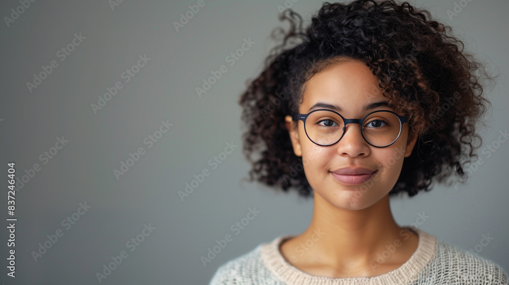 Confident Smiling Female Student on Soft Background Confident Smiling Female Student on Soft Background