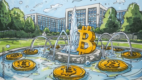  Fountain of Bitcoins photo