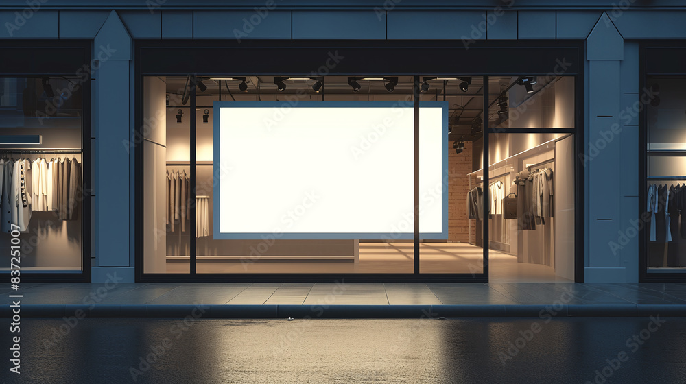 Billboard with blank copy space screen for your advertising text message or promotional content empty mock up lightbox for information stop