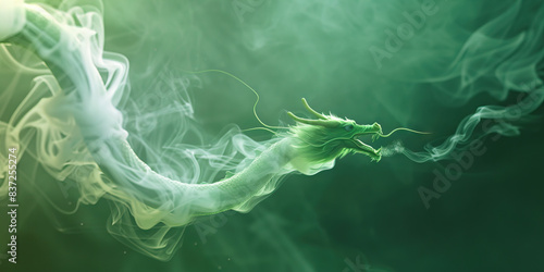 Chasing the Dragon: A trail of smoke, weaving and dancing through the air, luring the addict in, promising release, but only delivering a temporary respite from the grip of addiction photo