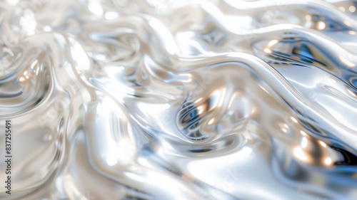 abstract silver liquid metalic background .