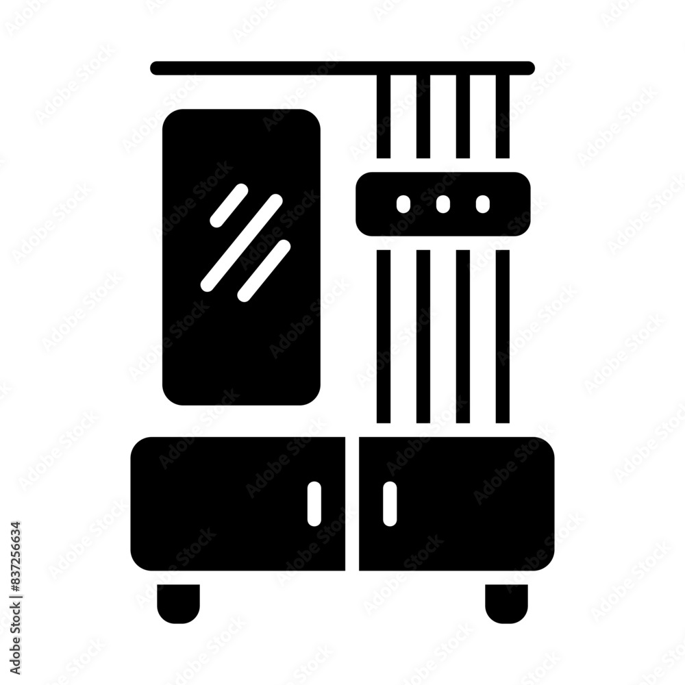 Hallway furniture vector icon. Furniture sign Hallway furniture vector icon. Furniture sign