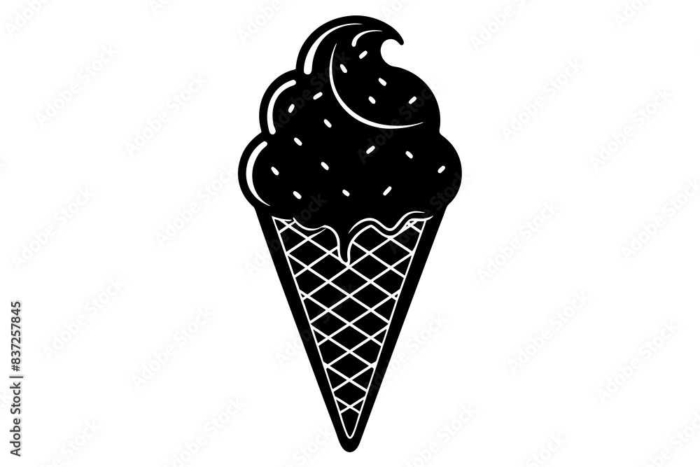 ice cream silhouette vector illustration ice cream silhouette vector illustration