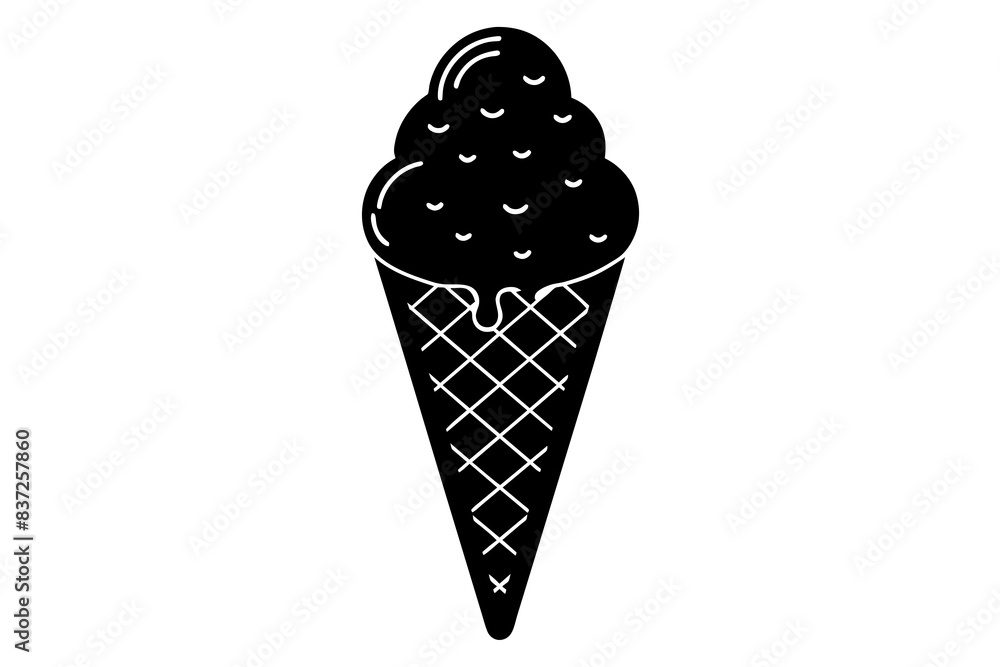 ice cream silhouette vector illustration ice cream silhouette vector illustration
