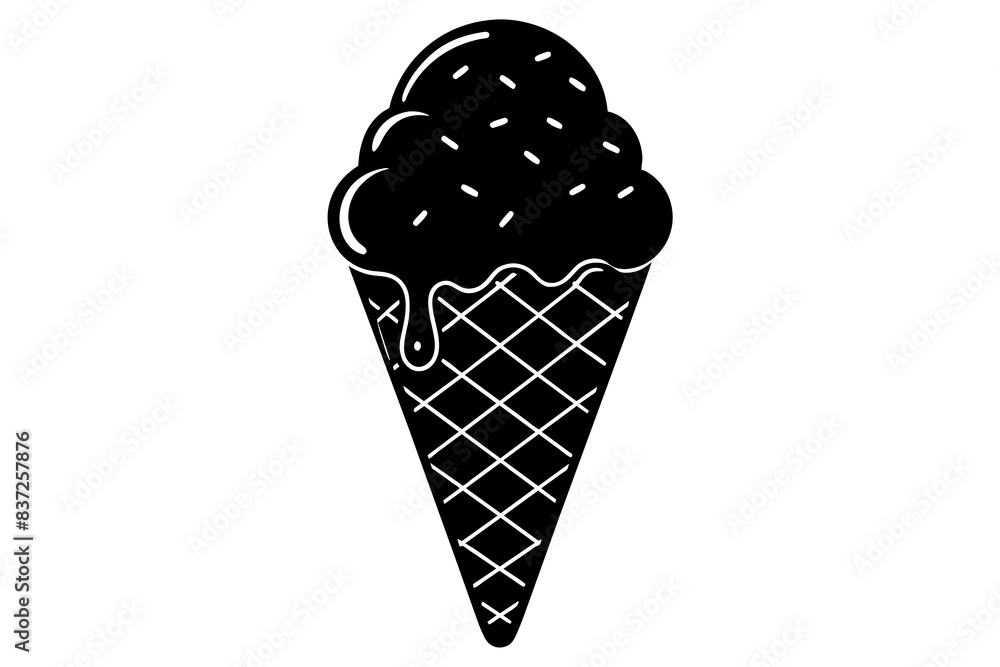 ice cream silhouette vector illustration ice cream silhouette vector illustration