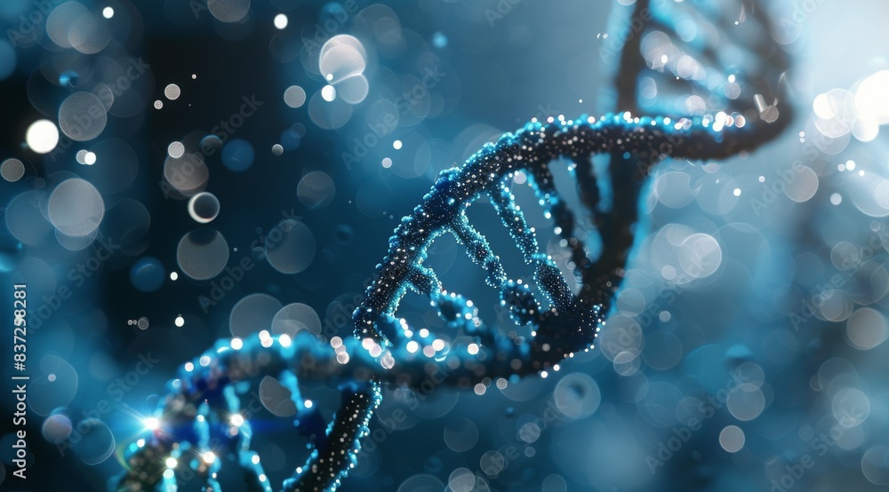Detailed 3D Render Of A DNA Double Helix Detailed 3D Render Of A DNA Double Helix