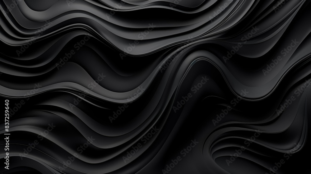 Abstract black texture wallpaper, intricate swirls, matte and glossy contrasts Abstract black texture wallpaper, intricate swirls, matte and glossy contrasts