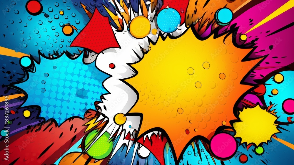 Comic speech bubbles and sound effects wallpaper, colorful, abstract, mid-shot Comic speech bubbles and sound effects wallpaper, colorful, abstract, mid-shot