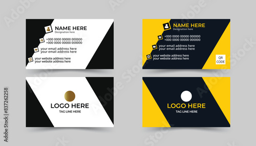 creative modern name card and business card template
