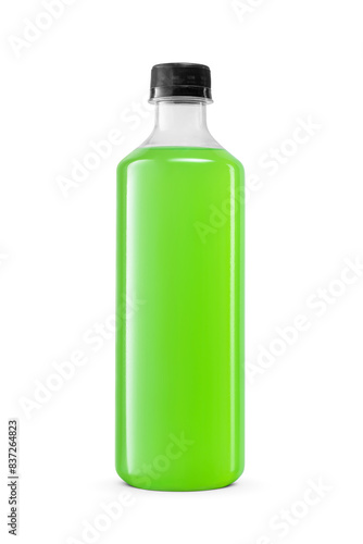 Foto Green sport refreshing isotonic energy drink or energizing beverage isolated