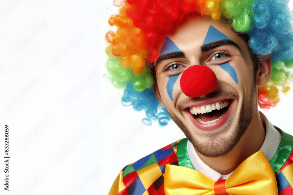 a smiling clown Isolated on white background a smiling clown Isolated on white background
