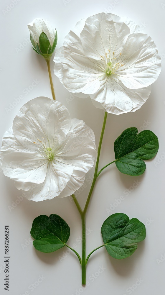 Fototapeta premium Sweet Pea on white background. ai generated