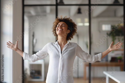 Free Download happy woman with arms spread - GFXLoad