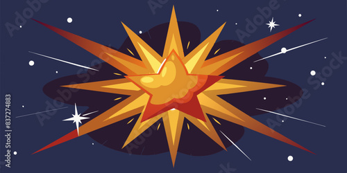 Dynamic Supernova Burst Vector - perfect for conveying themes of dynamism, creativity